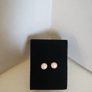 Sterling Silver 6 mm Freshwater Cultured Pearl Solitaire Stud Earrings